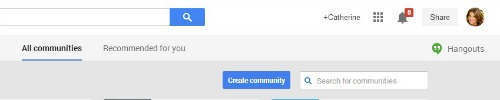 Google Plus Settings Communities