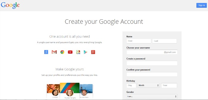 Create a Google Plus Account