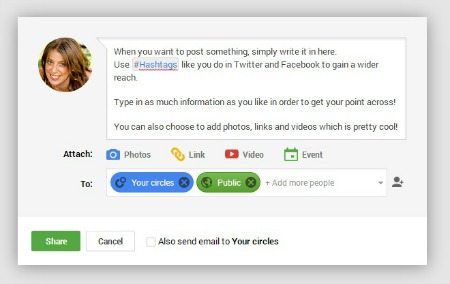 Google Plus Settings Posting