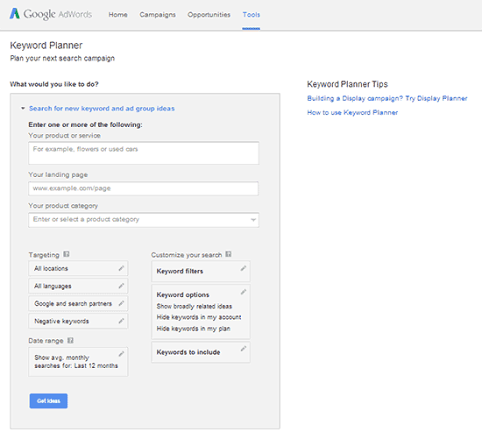 Keyword Planner